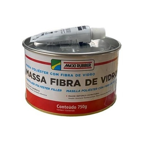 Masilla Poliester Con Fibra De Vidrio 750 Grs Maxi Rubber