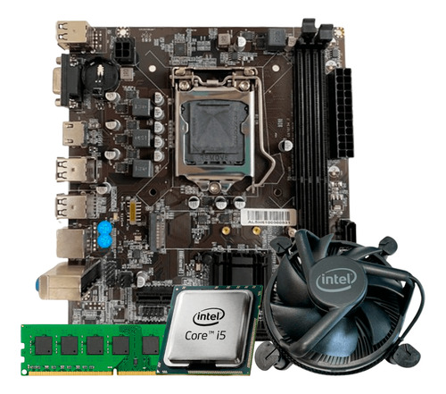 Kit Processador I5 + Placa Mae H61 1155 Nvme M2 + 16gb Ddr3