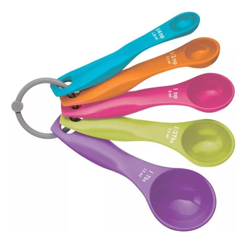 5 Cucharas Medidoras Cocina Reposteríamedida Tazas Color Va