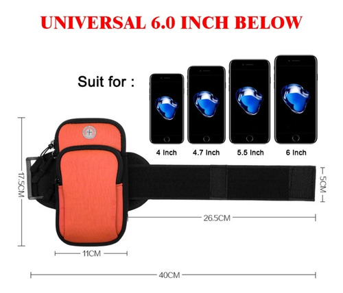 Imagen 5 de 5 de F Mini Bolso Deportivo Porta Celular Para Hacer Ejercicio Ne