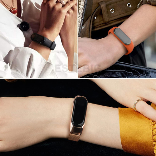 Correa Acero Inoxidable Para Xiaomi Mi Band 7 Pulsera 3 Pzs