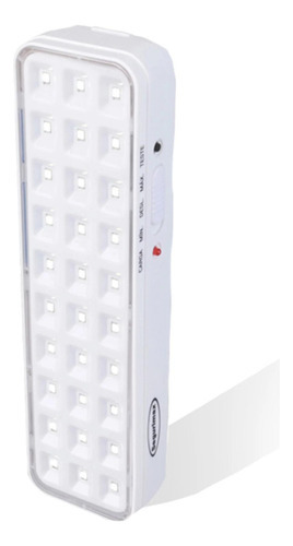 Luminária De Emergência 30led Branco Frio Bivolt