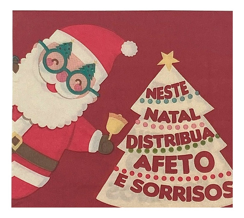 Guardanapo De Papel Natal Papai Noel Natalino 33cm