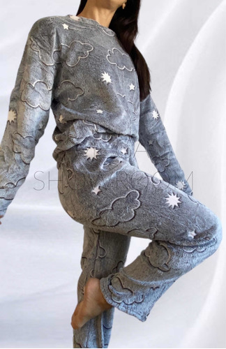 Pijama Polar Suave Mujer Invierno