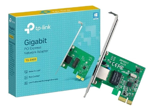 Adaptador Ethernet Tp-link Gbe, Pci Express, Tg-3468,bracket