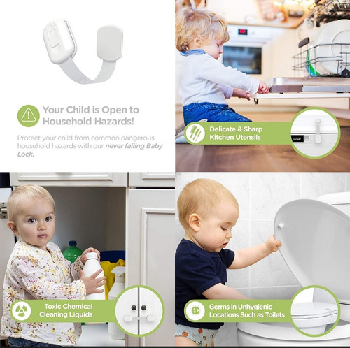 Imagen 3 de 5 de Seguro Para Bebe Apertura Puertas Y Gabinetes
