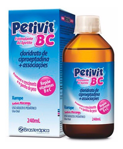 Estimulante del apetito Petivit Bc que promueve el aumento de peso 240 ml