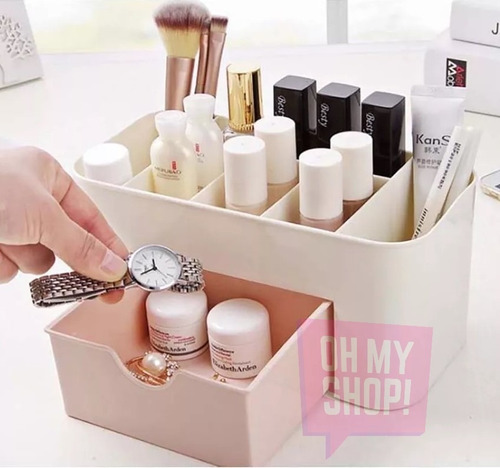 Organizador Maquillaje Cajon Mesa Manicuria Cosmetica Oms