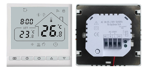 Controlador De Temperatura Programable Alexa 16a Home Tuya