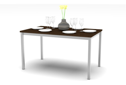 Mesa Fija Comedor 1,10 Mts Resistente Melamina Hierro