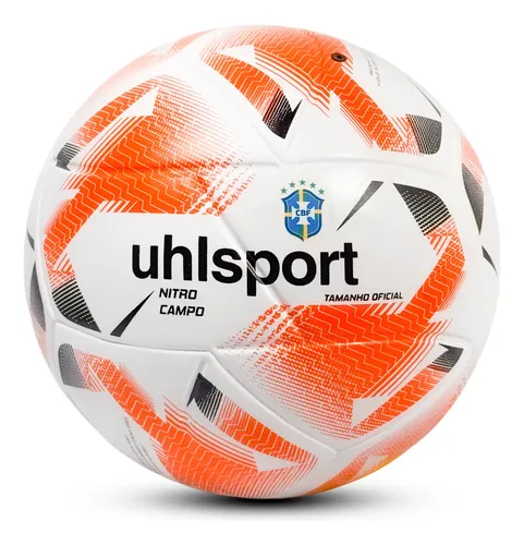 Bola Futebol De Campo Uhlsport Nitro Profissional Original Branca/laranja