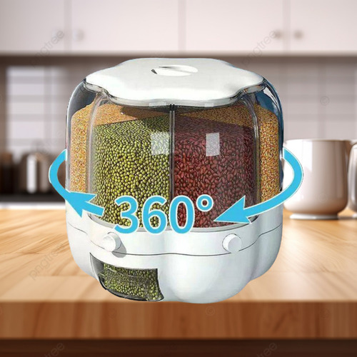 Porta Condimento Giratório 360° 6 Divisória Hermérticas