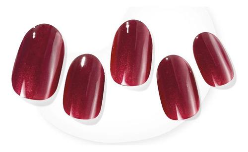 Uñas Adhesivas Glaze Color -red Dahlia