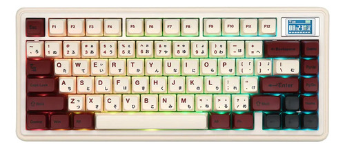 Teclado Mecanico Gamer Cidoo Stellar C/pantalla Inalambrico Crema Inglés Internacional