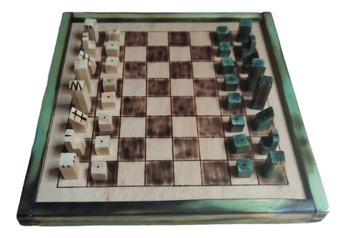 Imagen 5 de 5 de Ajedrez De Madera Realizado Artesanalmente 20x20