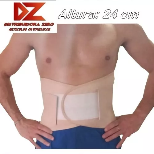 FAJA Lumbar BALLENADA Reforzada; Baja Altura: 20cm