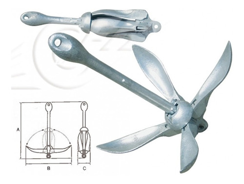 Ancla Grapnel 1.5 Kg - Todosailing