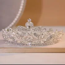 Comprar Corona De Circonia De Flor Para Novia Y Quinceañeras