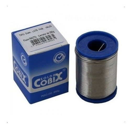 Solda Estanho 60x40 (snxpb) 0.5mm C/ Fluxo 250g - Cobix