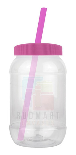 Imagen 8 de 10 de Mason Jar,bules,dulcero 500ml Tapa Popote 40 Piezas Lisas