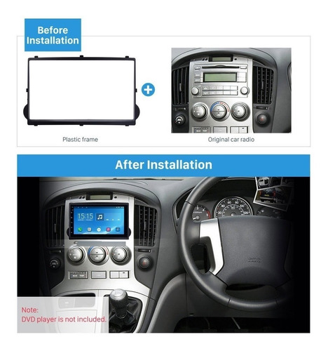 Imagen 3 de 9 de Marco Adaptador Estereo Hyundai H1 2007 Doble Din