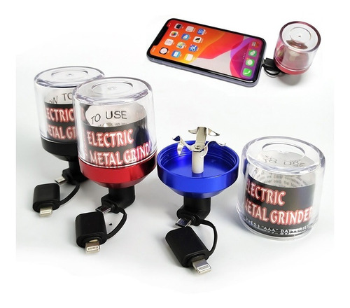 Moledor Usb Tipo C O iPhone Celular Hierba Molinillo  Tabaco