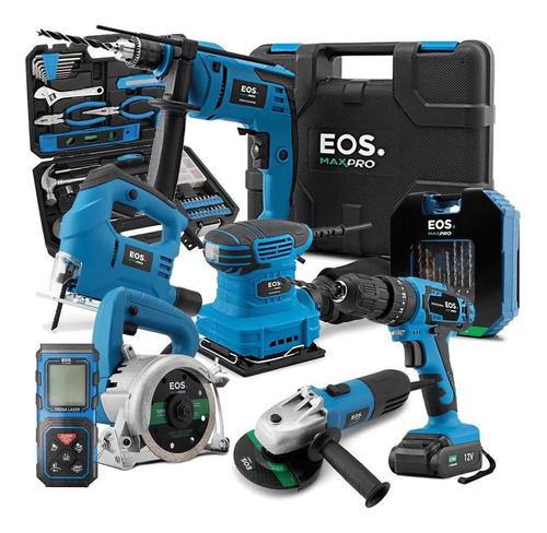 Kit Oficina Em Casa Eos Max Pro 110v Cor Azul-turquesa Frequência Multi