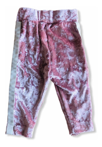 Calza Bebé Chifon Rosa Con Tiras Bordo Y Beige