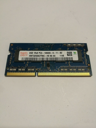 Memoria Ram Notebook 2gb Ddr3 10600 /1333 Usada Hynix