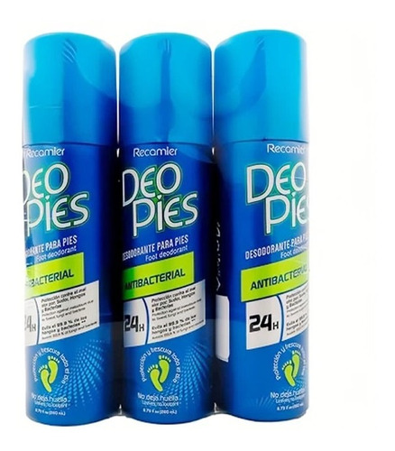 Talco Para Pies Deo Pies X 3 Antibacteria - g a $81