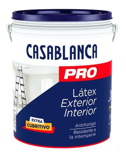 Pintura Latex Casablanca Pro Interior Exterior 20lts Indugar