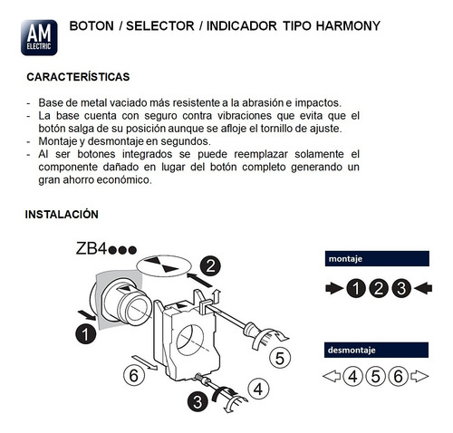 Boton Pulsador Push Verde C/ Luz Led 220v 22mm Am-e