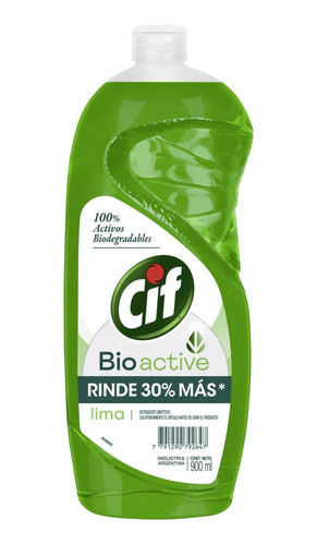 Detergente Cif Bioactive Lima 900 Ml