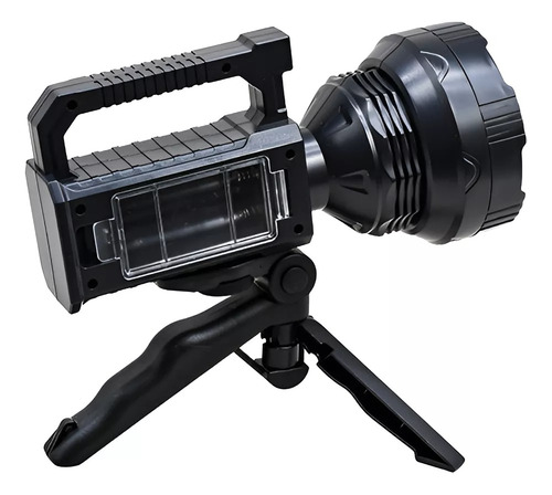 Reflector Tripode Busca Huella Led Recargable Usb Potente Linterna Negro Luz Blanco