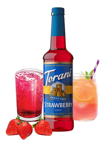 Jarabe Torani Fresa Sin Azucar Strawberry Sugar Free 750ml