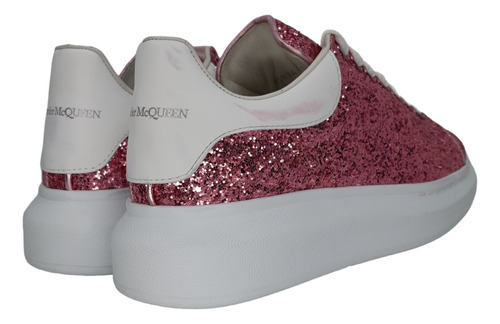 Alexander Mcqueen Tenis Multicolor Shell Glitter Oversized