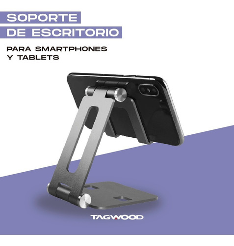 Imagen 9 de 10 de Soporte De Escritorio Para Celulares Tagwood
