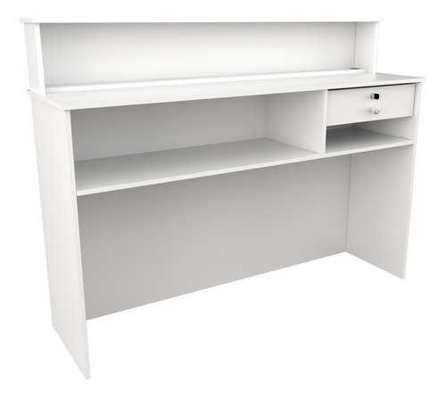 Balcão De Atendimento Vetorial Mooveis Caixa M11 Branco Com 1.15m De Altura X 1.52m De Largura X 41cm De Profundidade