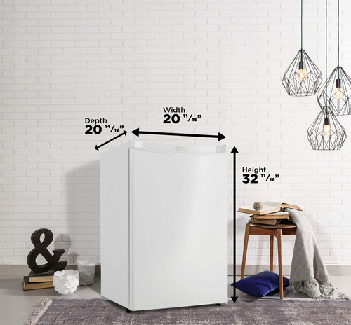 Frigobar 4.4 Pies Danby Compact All White Dar044a4wdd Blanco
