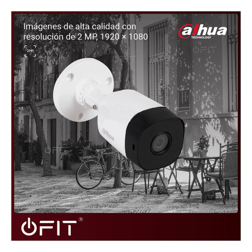 Cámara de seguridad Dahua HAC-B1A21 3.6mm Cooper con resolución de 2MP visión nocturna incluida blanca