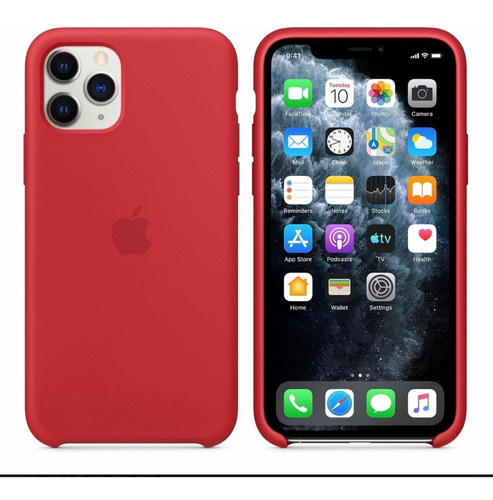 Funda Flexible Para iPhone 13 Color Rojo