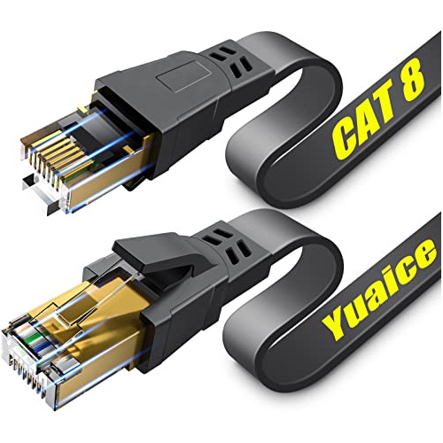 Cable Ethernet Cat 8, Cable De Red De Internet Plano De...