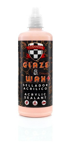 Sellador Acrilico Ternnova Glaze & Wax Plus 500ml Cera Auto