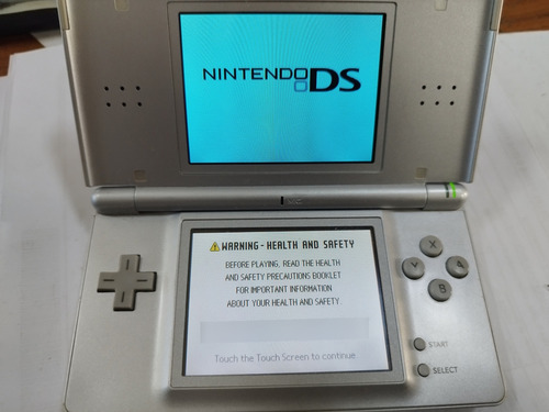 Nintendo Ds Lite Cinza Original Tela Superior Azul Prata Dslite Dual Screen Silver Cinza