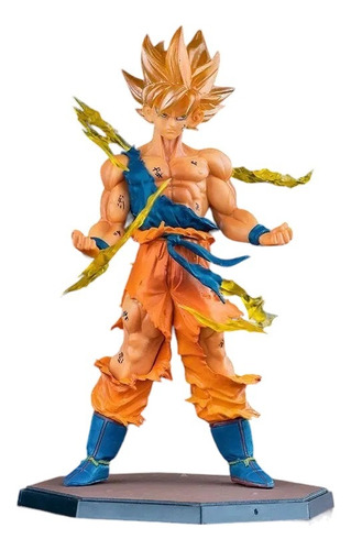 Figura Dragon Ball Z Son Goku, Super Saiyan, 16cm, Sin Caja