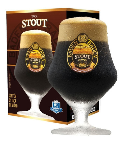 Taça De Cristal Cerveja Baden Baden Stout 380ml - Ruvolo