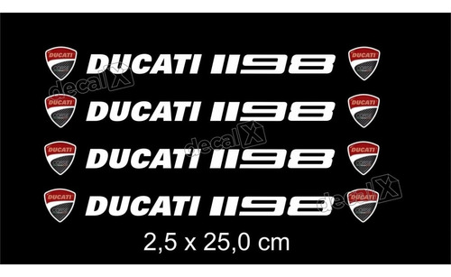 Adesivo Roda Refletivo Moto Compativel Ducati 1198 Rd3