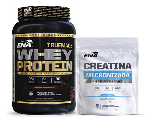 Whey Protein True Made 2 Lbs + Creatina 300grs Ena Sport