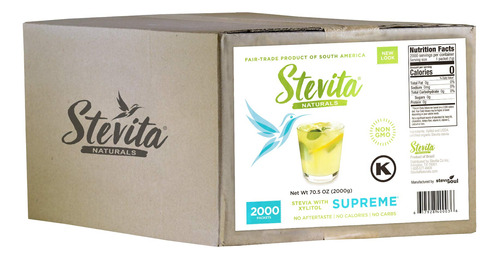 Stevita Stevia Con Xilitol Supreme - 2000 Paquetes - Edulcor