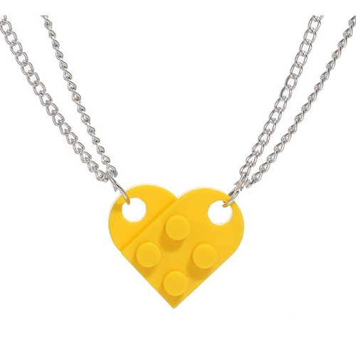 Par De Collares De Pareja Lego Corazon Negro